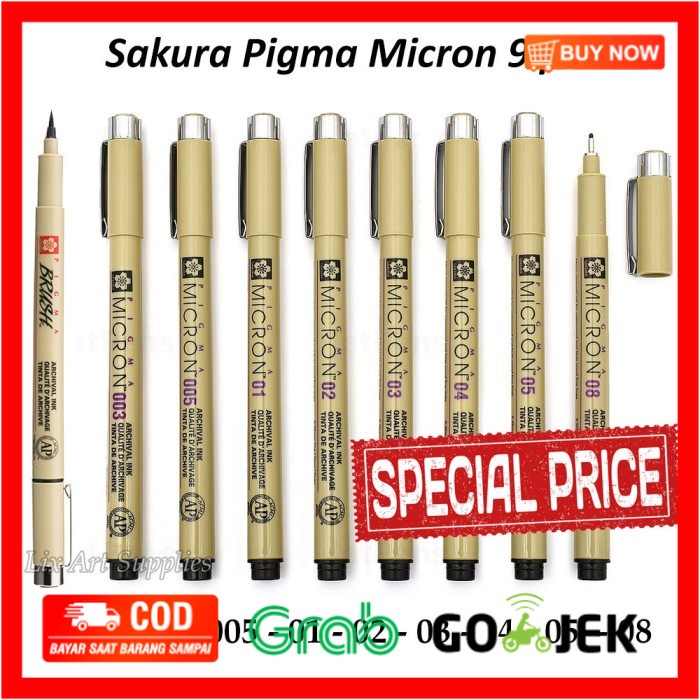 

(BISA COD) Sakura Pigma Micron Set 9 pcs / Drawing Pen