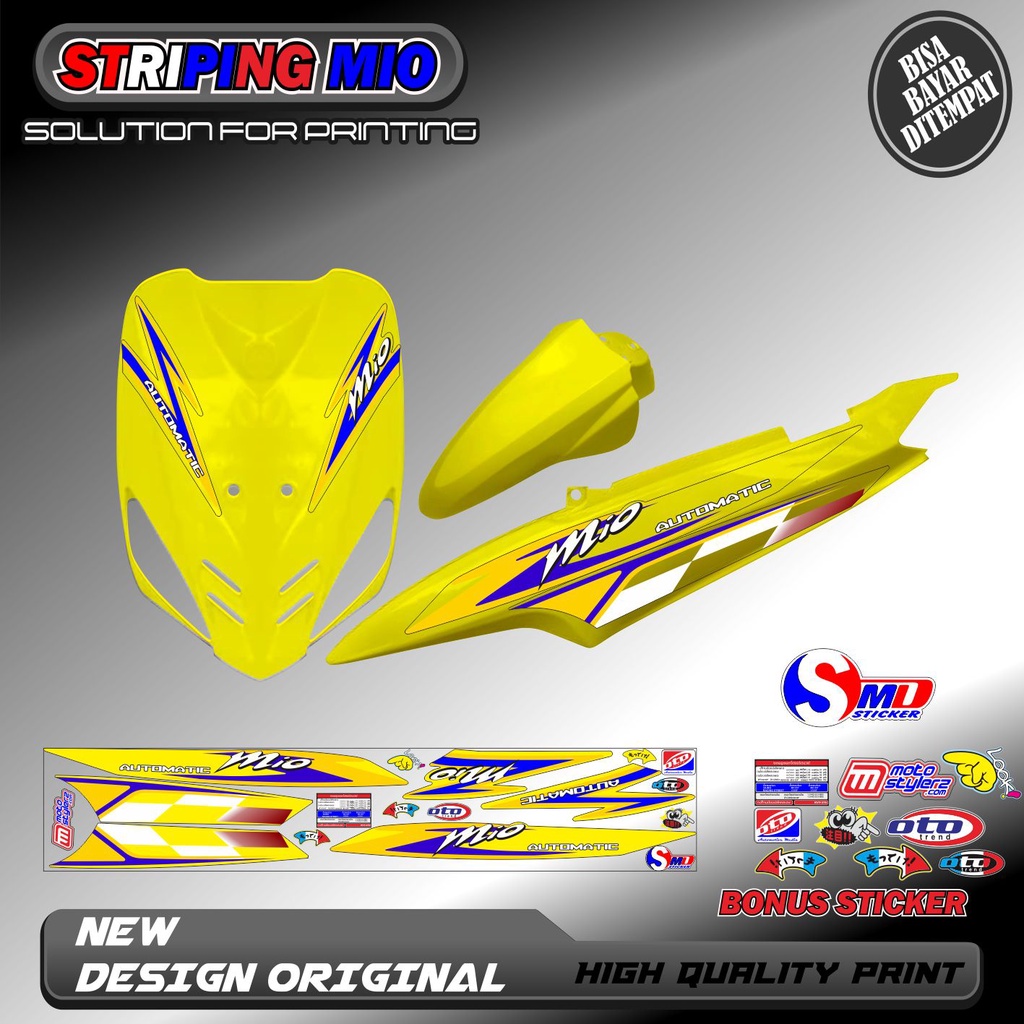 striping variasi mio smile / mio sporty keren sticker lis bodi mio