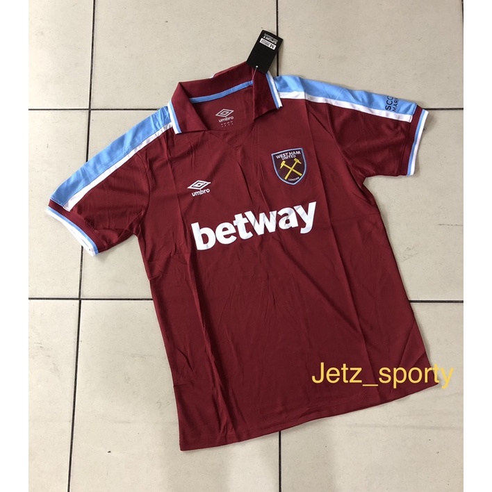 jersey new Westham United Home 2021/2022 official bahan serat top quality Grade Ori