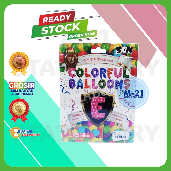 

BALON HURUF E WARNA PINK MOTIF LOVE