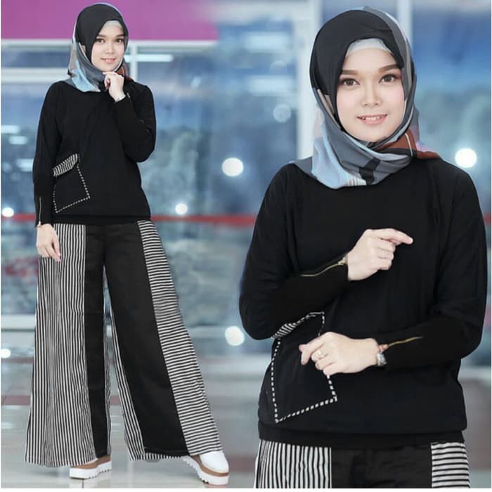 Setelan Wanita Babyterry Hitam