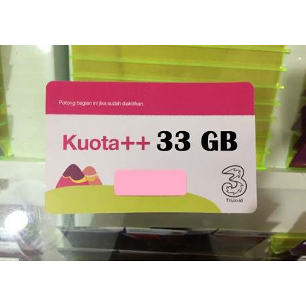 jual kuota data three tri 33 GB 4G LTE grosir termurah