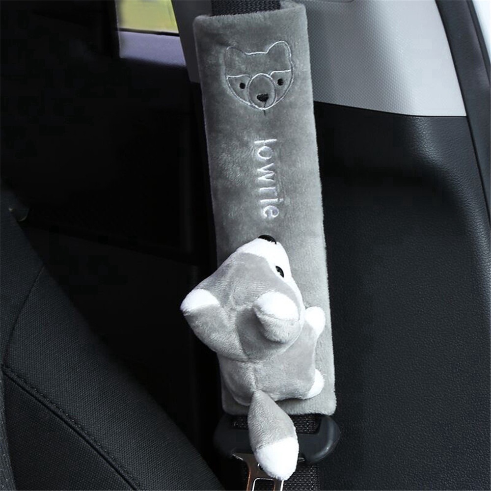 1 Pcs Kartun Lucu Sabuk Pengaman Mobil Bahu Anak Safety Belt Cover holder Seat Belt Seasons Extended Car Seat Belt Cover