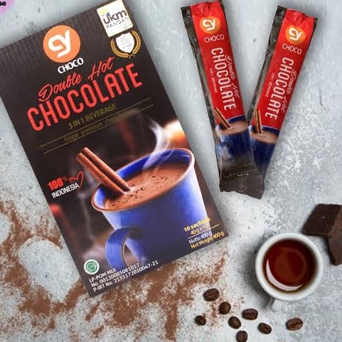 [HALAL] CY Double Hot Choco 3 in 1 Box 10×40gr Minuman Cokelat