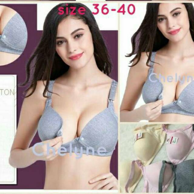Bra menyusui bukaan Depan busa tipis tanpa kawat kait 4