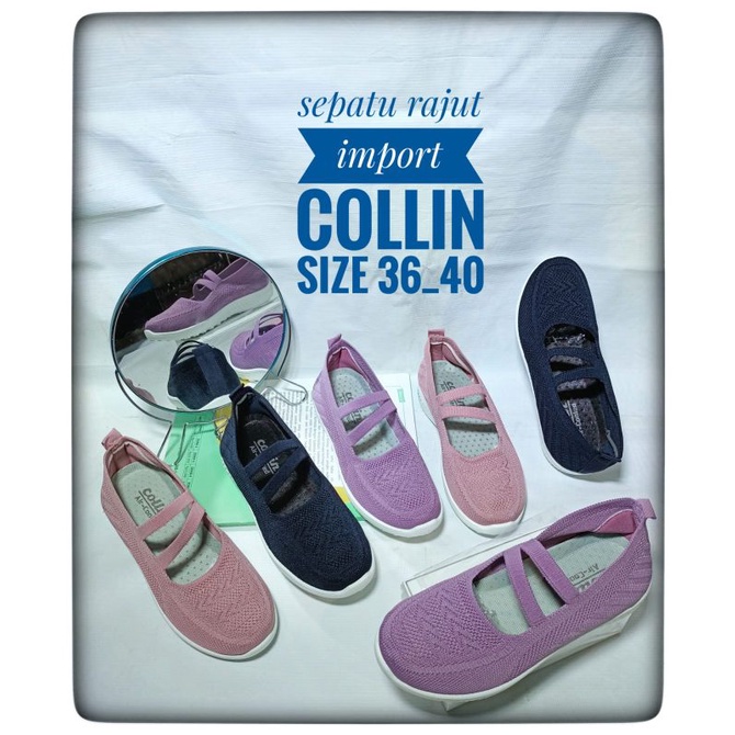 sepatu collin rajut terbaru original