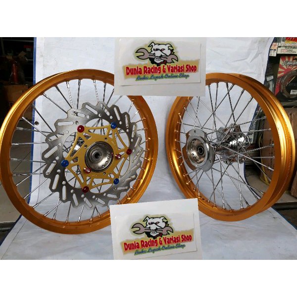 BRILIANT Paketan Velg Ninja 250 Fi karbu - Ninja RR mono 250cc - Z250 Tromol becak depan belakang