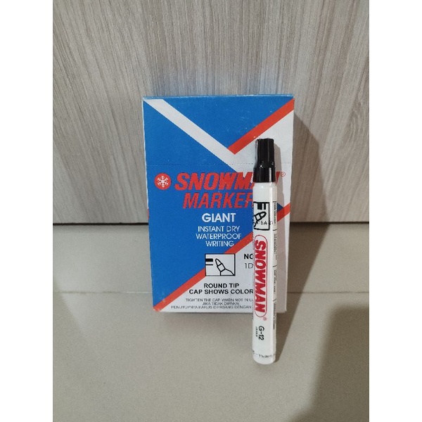 

SNOWMAN Permanent Marker Warna Hitam 1 Lusin