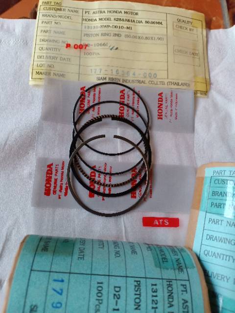 Ring piston seher seker cincin torak beat esp beat eco bit stater halus std original asli riken-5