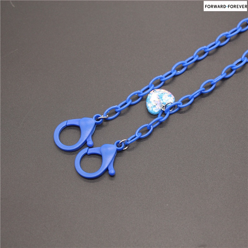 Kalung Rantai Dengan Liontin Bentuk Hati Bahan Akrilik Anti Hilang Untuk Wanita M60049