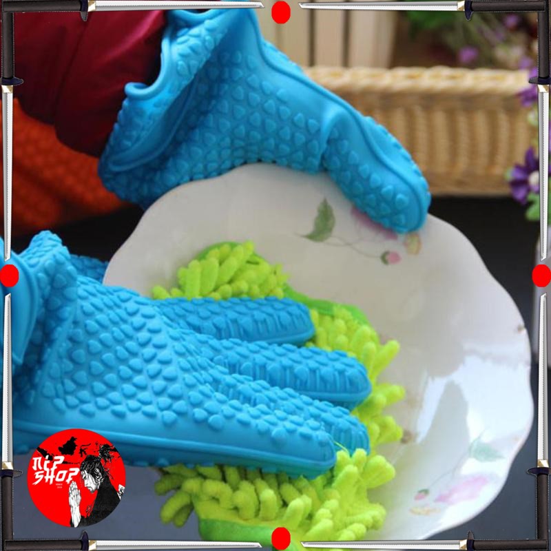 Sarung Tangan Silikon Anti Panas Heat Resistance Kitchen Glove 1 Pcs