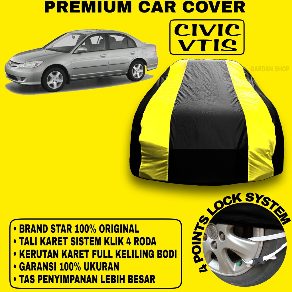 Body Cover CIVIC VTIS Sarung Strip KUNING Penutup Pelindung Bodi Mobil Civic Vtis PREMIUM