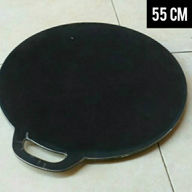 Pemanggang Wajan Datar 55 Cm Roti Bakar Martabak Tebal Baja Panggang - Bulat Lingkaran