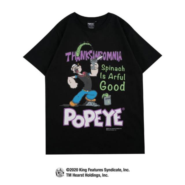 POPEYE x thanksinsomnia  Tshirt "ottilie"black unisex S M L