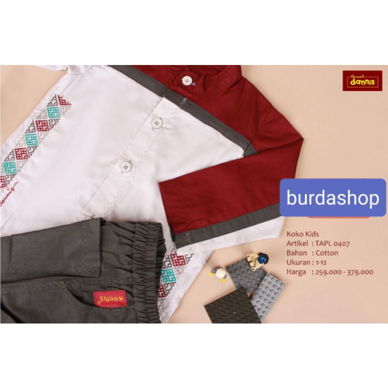 BAJU MUSLIM ANAK DANNIS LAKI LAKI SIZE 8, 11 ( BAJU LEBARAN )