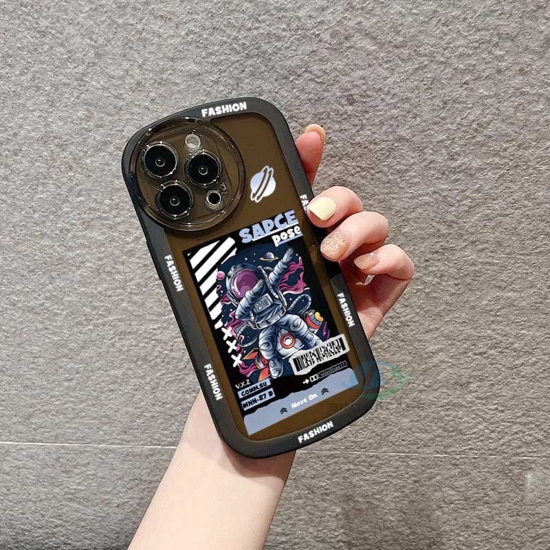 Casing TPU Realme 5 5i 6i C3 C35 C21Y C25Y C21 RealmeC11 2021 C25 C15 C12 C2 Motif Astronot Luar Angkasa