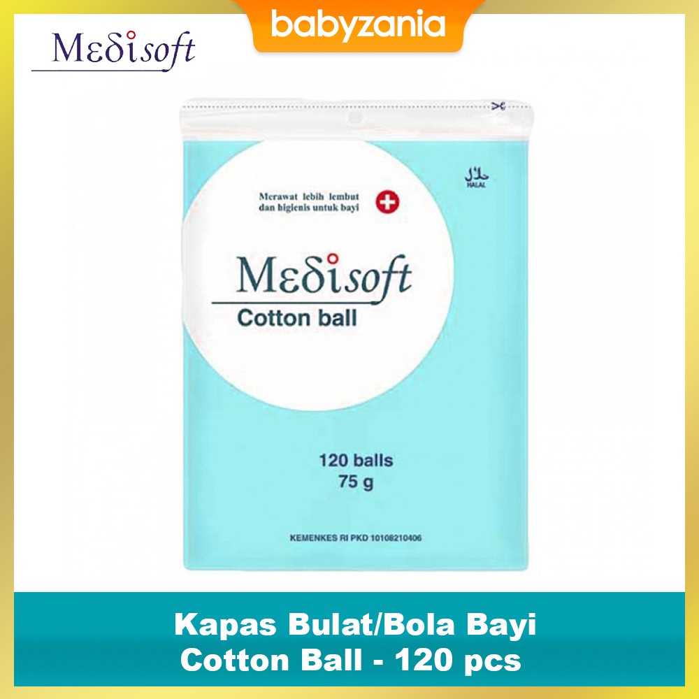 Medisoft Kapas Bulat/Bola Bayi Cotton Ball - 120 pcs