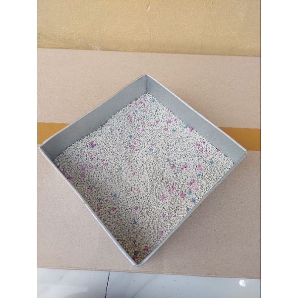 Tempat Pasir Kotoran Kucing / liter Box Bahan Galvalum Anti Karat Ukuran 20x20 cm