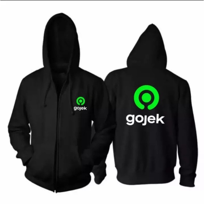 JAKET SLETING DISTRO GOJEK OJEK ONLINE POLOS CUSTOM INDONESIA BAHAN BERKUALITAS TINGGI