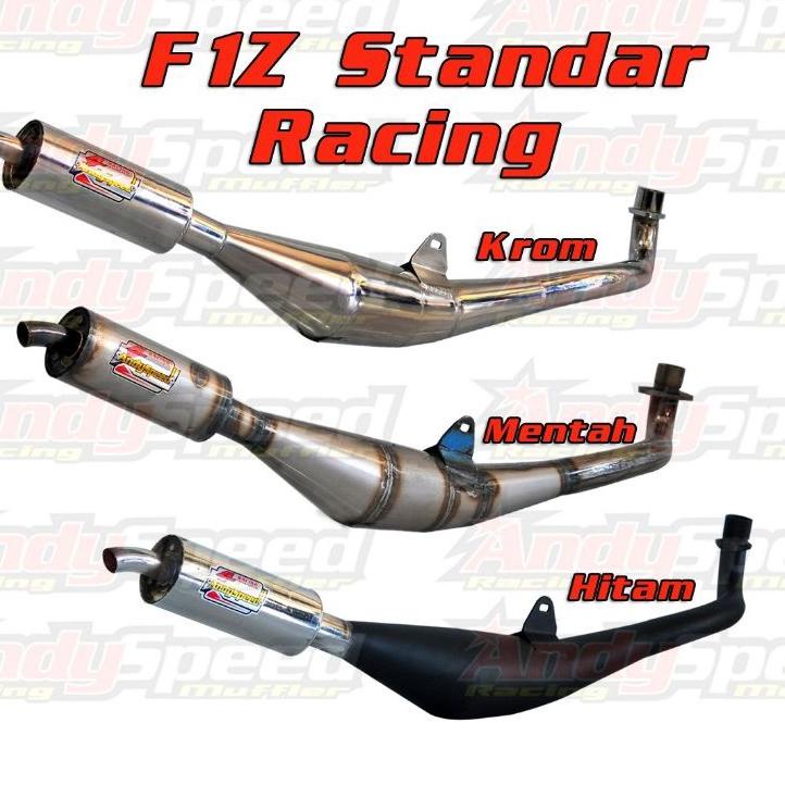 Terbaik.. Knalpot FIZ FIZR FORCE1 MODEL STANDAR RACING KROM/PLAT KARAT/HITAM merk andy speed