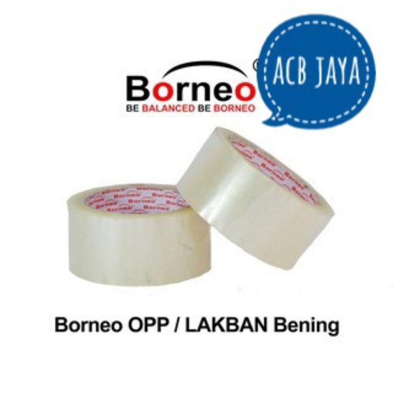 

Lakban bening / isolasi bening borneo murah