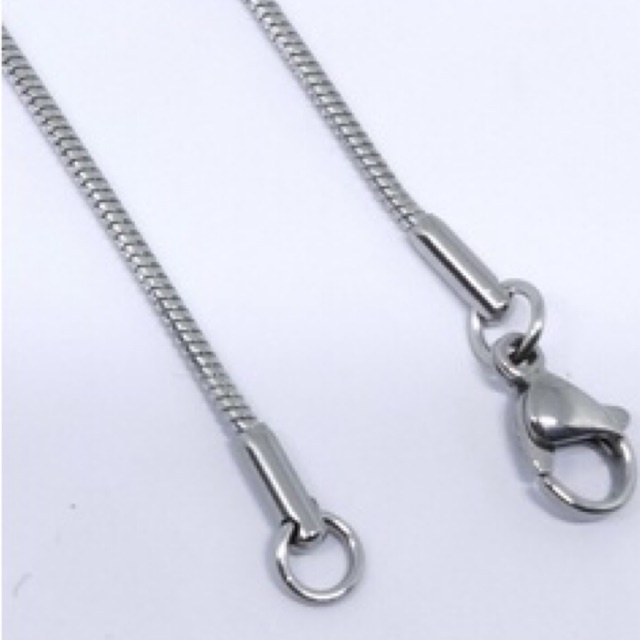 kalung titanium belut silver