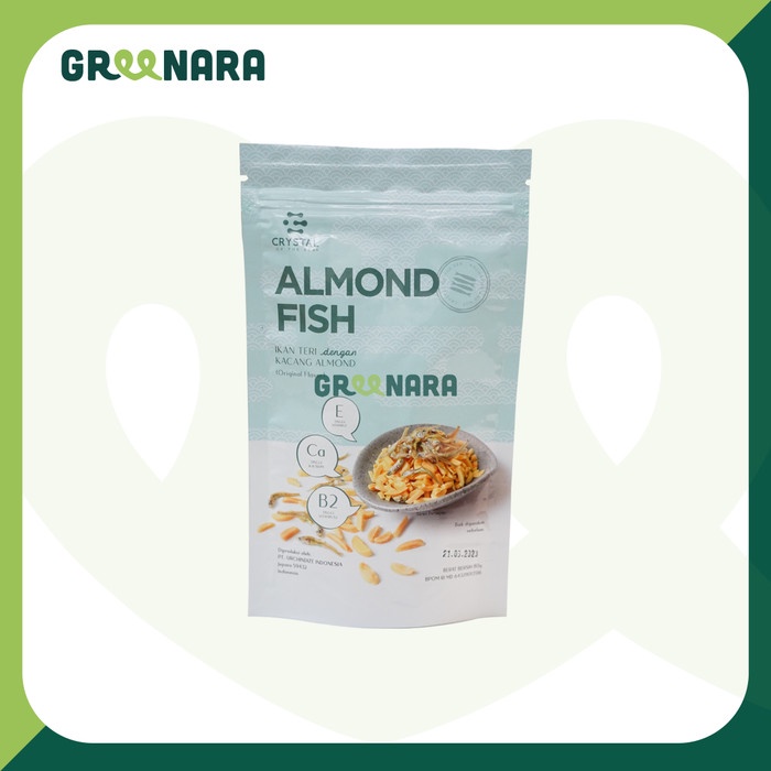 

Crystal of The Sea Almond Fish Snack 80gr / Ikan Teri Jengki Almond
