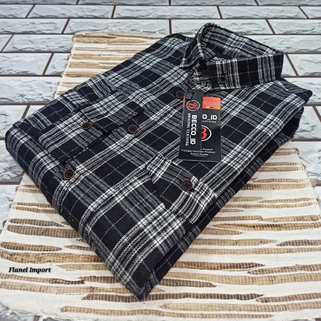 KEMEJA FLANEL LENGAN PANJANG MOTIF KOTAK UNISEX PREMIUM DISTRO FANEL SURFING ORIGINAL