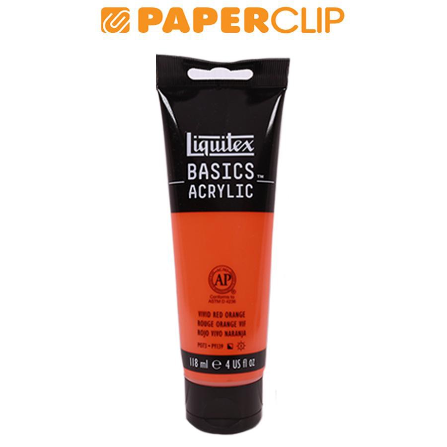 

LIQUITEX ACRYLIC BASIC 118ML VIVID RED ORANGE 1046620