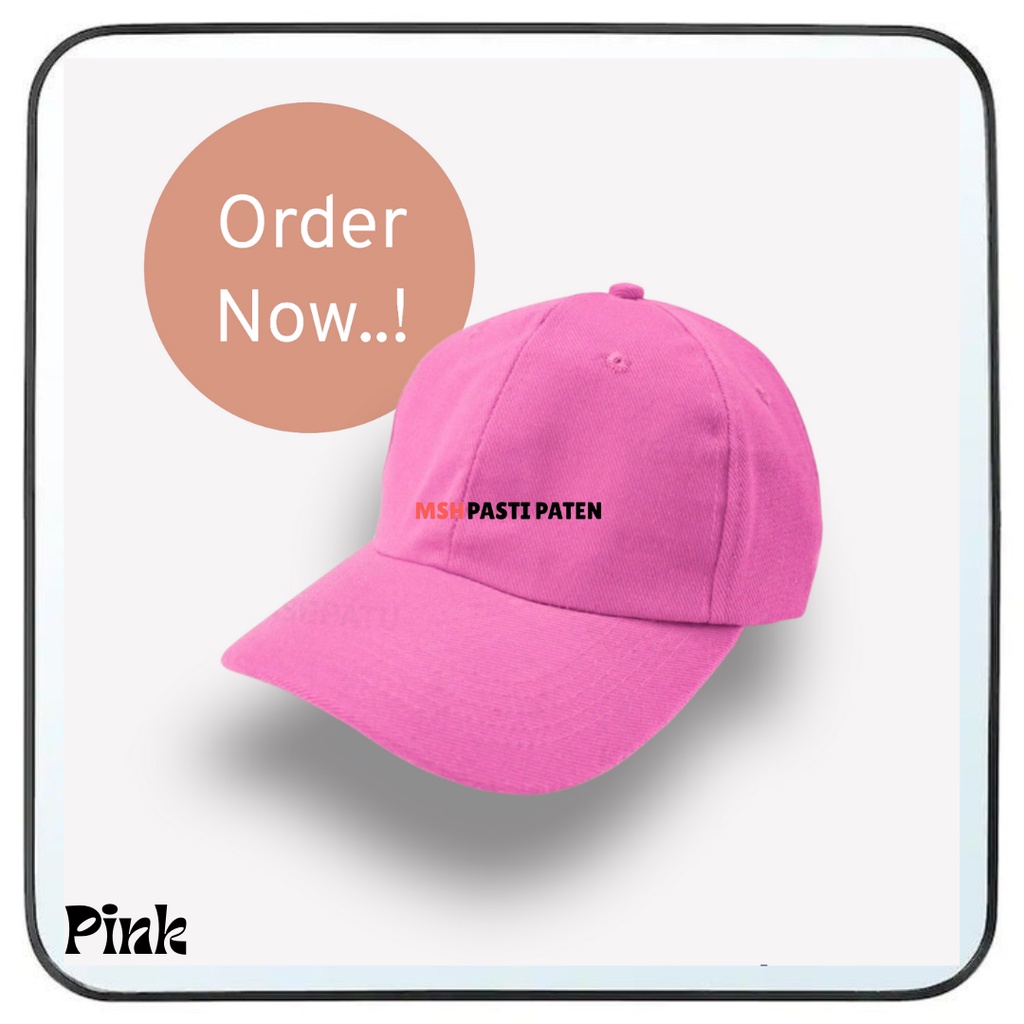 Topi polos murah warna hitam putih hijau biru merah kuning pink harga termurah kulaitas bagus Topi baseball Topi rafel