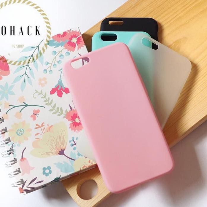 ACC HP MACAROON CASE IP IPHONE 5 5S SE 6 6S 6+ 6S+ 7 7+ 8 8 + PLUS POLOS SOFT