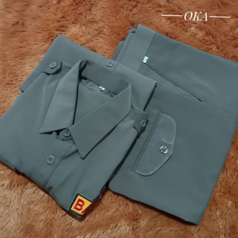 Seragam PDH Banser Premium free Ikat Pinggang PDH