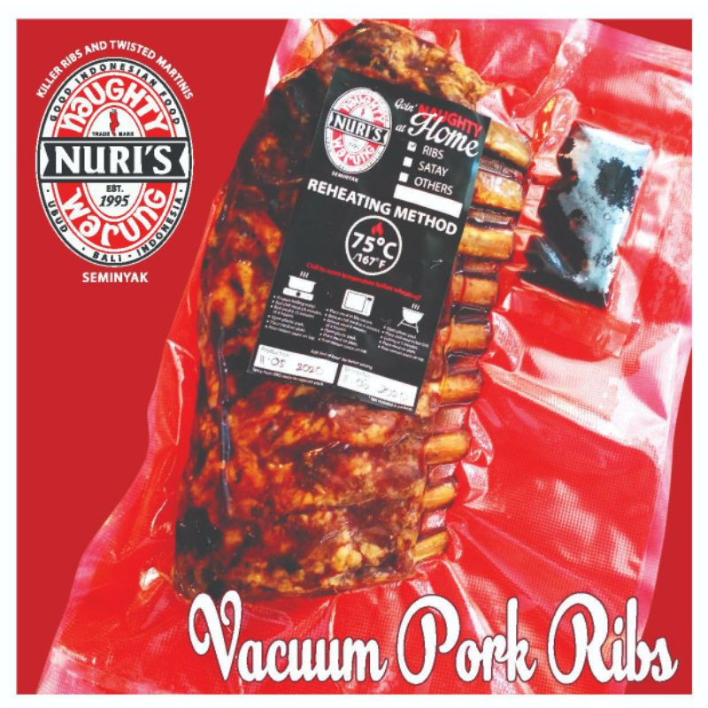 pork ribs Naughty Nuris, bali (frozen) (non halal)