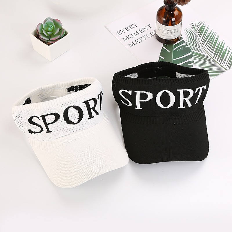 -050 Topi Golf Tennis Rajut Katun Elastis Import Letter STAR Sun Visor Hat