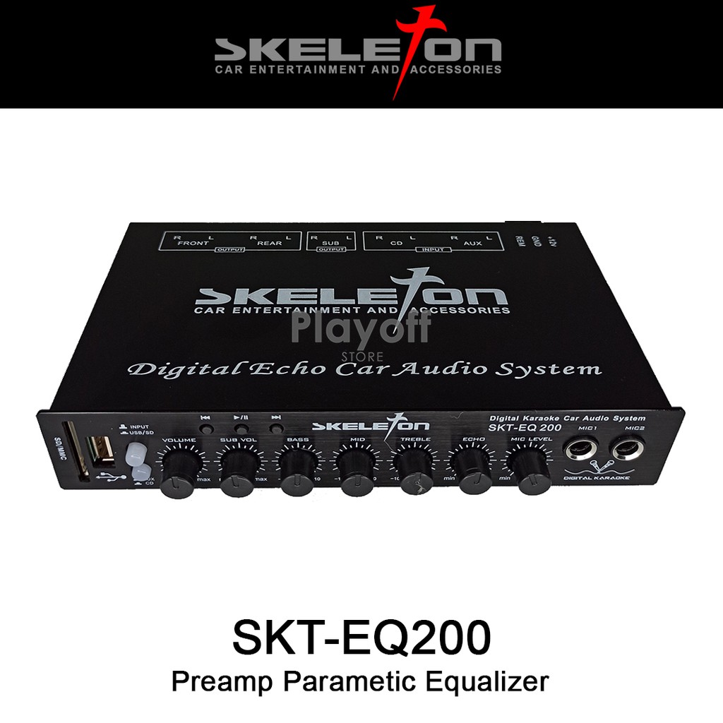 Parametric Equalizer (With USB) Karaoke Mobil Preamp Parametrik Skeleton SKT-EQ200