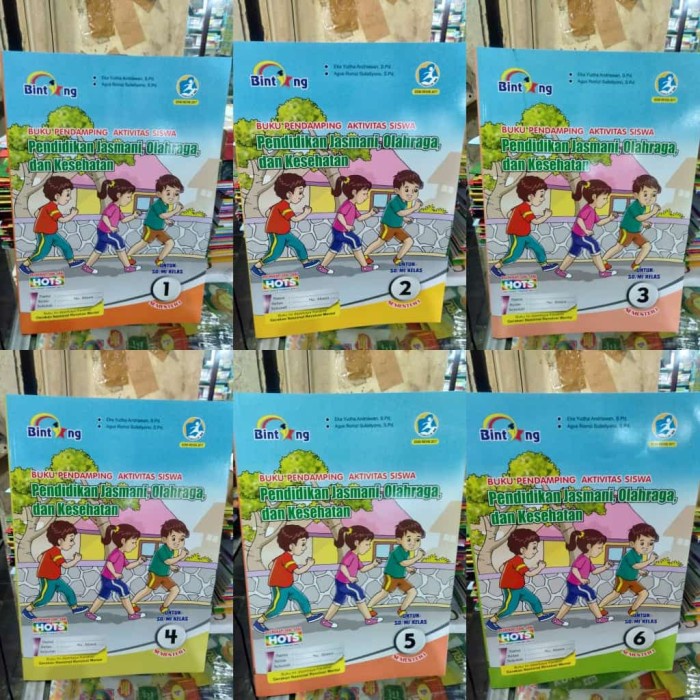 buku BINTANG penjaskes kelas 123456 SD buku PJOK - semester 1, Kelas 6