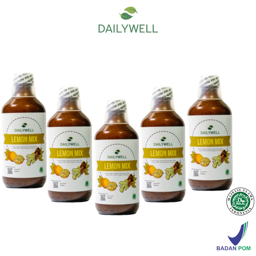 

Bundling 5 Dailywell Lemon Mix Herbal Slimming Detox [Campuran Lemon, Jahe dan Kayumanis]