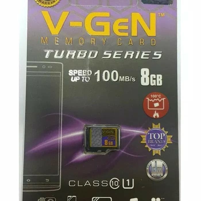 (COD) Micro SD V-gen 8 Gb Class 10 Original Non Adaptor / Memory Card