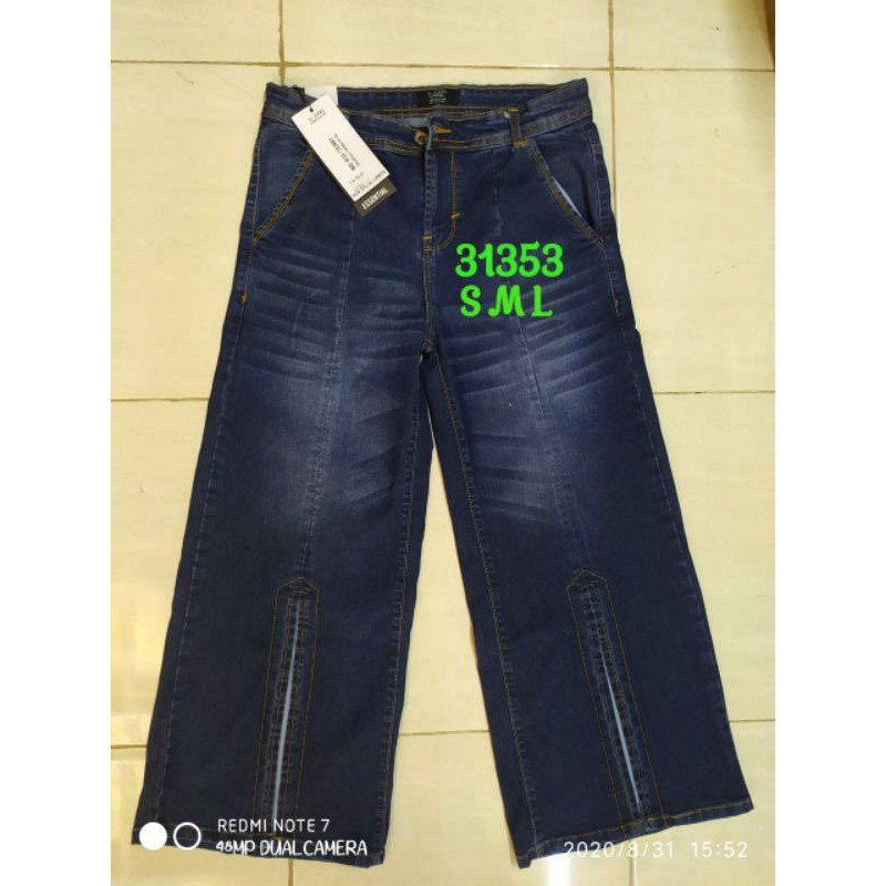 #30884 VJ KULOT JEANS BELAH TENGAH
