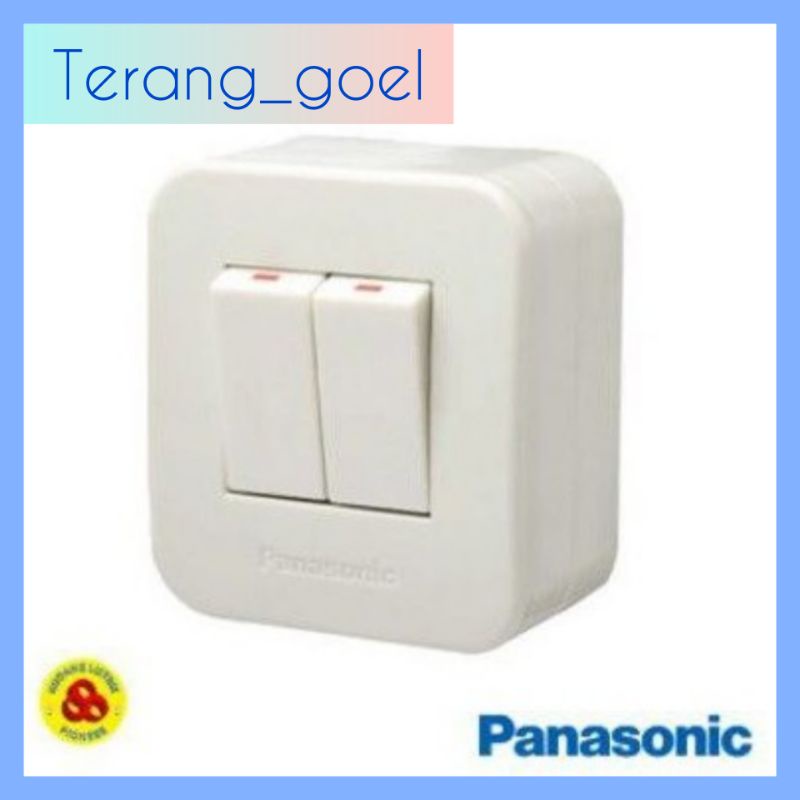 Saklar Seri Panasonic Tempel / Saklar Ganda Tempel / Outbow Double Switch WSJ 3900 Panasonic