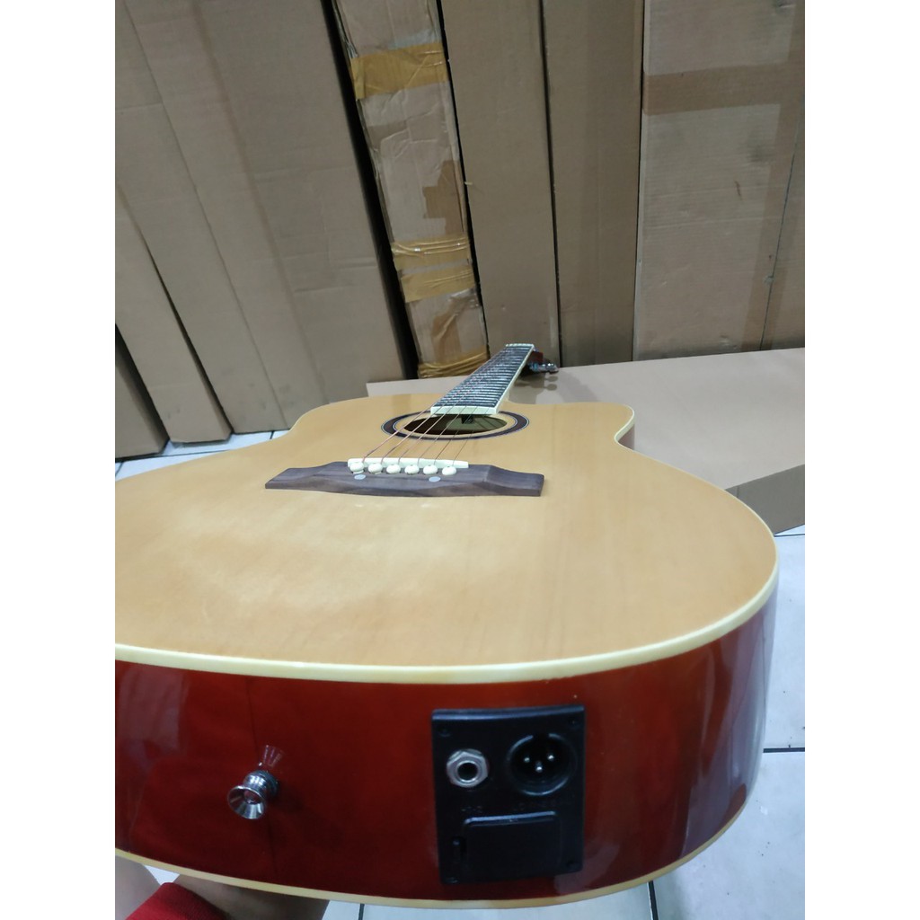 Gitar Akustik Elektrik Merk Cowboy Original Tipe AW-106 Equalizer Tuner LC PRENER Murah Jakarta
