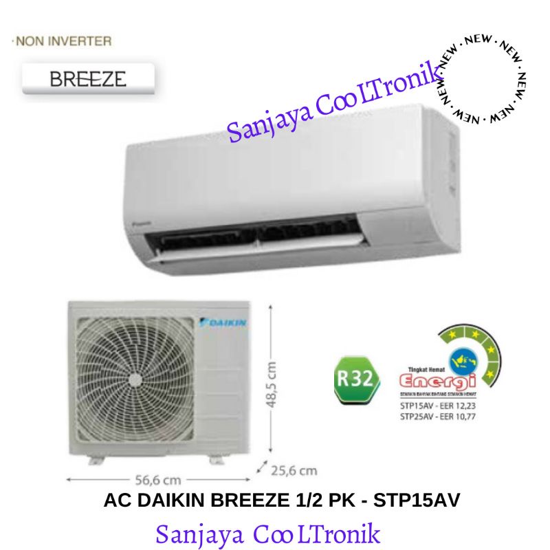 AC DAIKIN MALAYSIA - BREEZE 1/2 PK - STP15AV