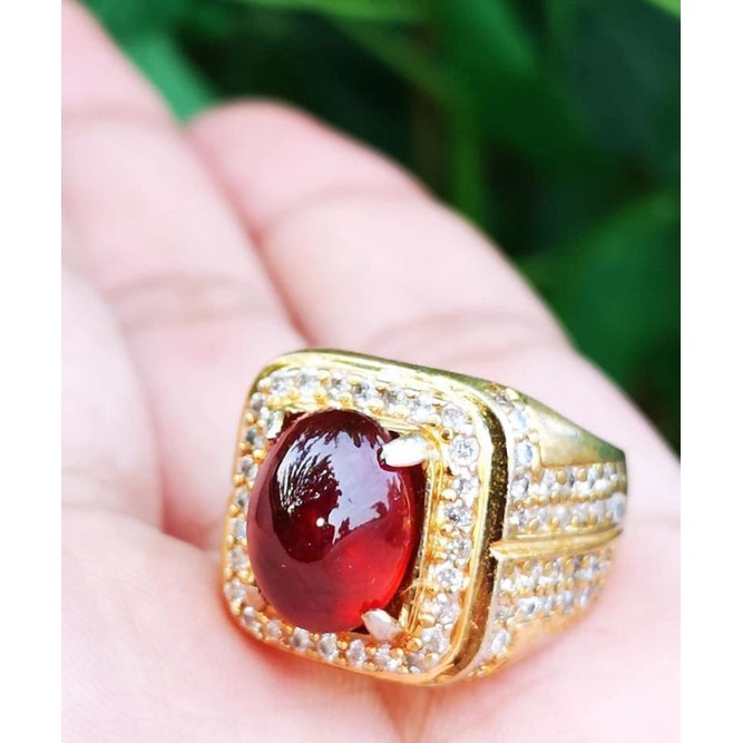 CINCIN BATU PERMATA RED BARON ASLI