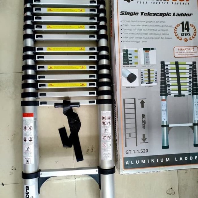 BLACKFOOT-TANGGA TELESCOPIC SINGLE 5,2M // SINGLE TELESCOPIC LADDER