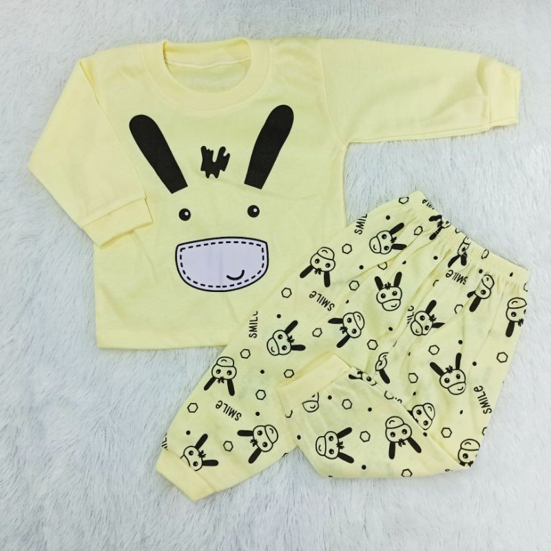 Ss#8008 Piyama Bayi size 0-10bulan / Baju Tidur Bayi / Baju Bayi Lucu