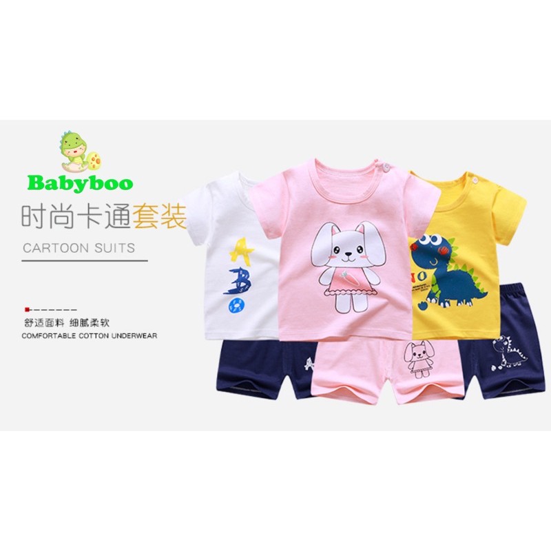 (0-24m) Setelan Baju Bayi/ Setelan Baju Bayi Lengan Pendek/ Setelan Bayi Import