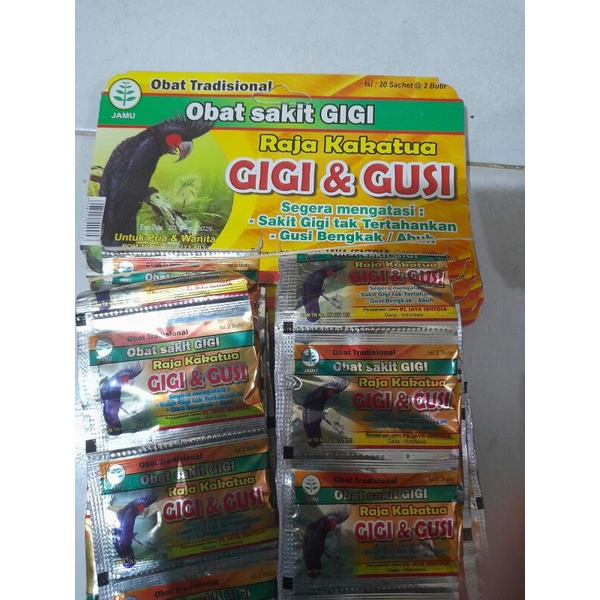 

Kapsul sakit gigi dan gusi cap burung kakak tua original