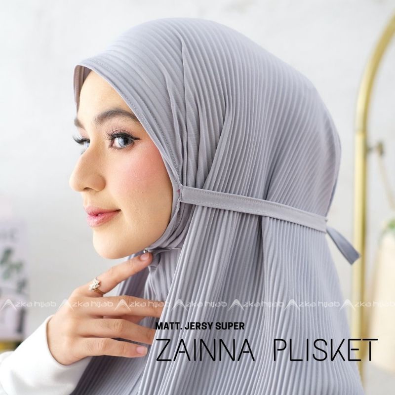 Jilbab bergo maryam hijab instan plisket bahan jersey super by azka