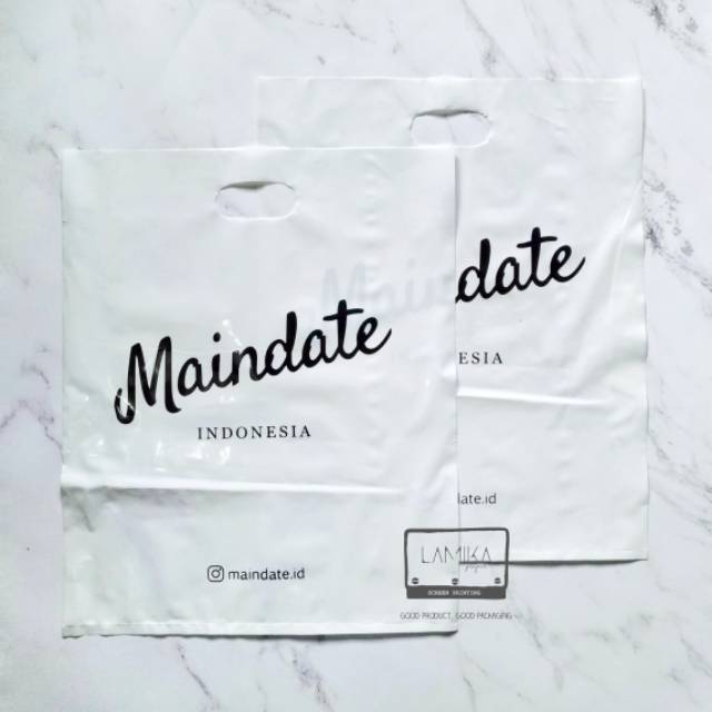 Plastik PE Plong 35x45 dengan sablon