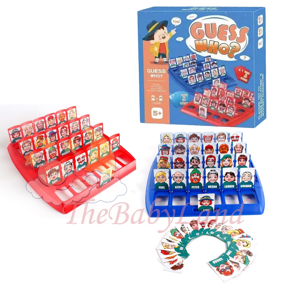 [1KG 3PCS] Babyland Papan Permainan Tebak Gambar Who Is It Board Game Guess Who I Am Board Game